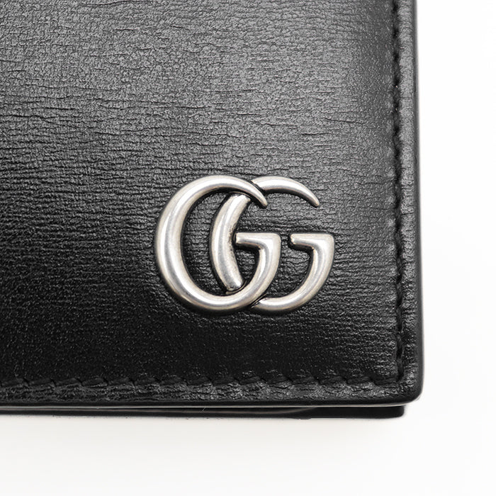 GUCCI Long Wallet Purse leather black