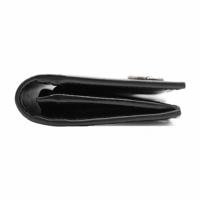 GUCCI Long Wallet Purse leather black