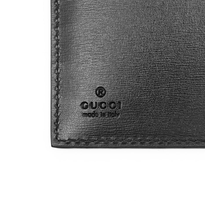GUCCI Long Wallet Purse leather black