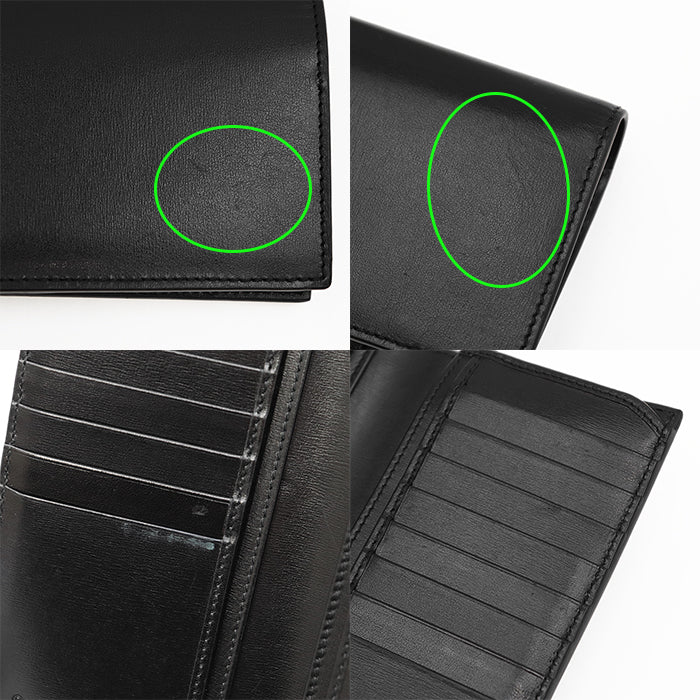 GUCCI Long Wallet Purse leather black