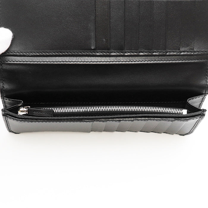 GUCCI Long Wallet Purse leather black