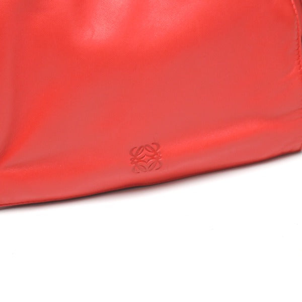 LOEWE Shoulder Bag 380 82 E17 leather Red 2WAY leather Tassel Women Used Authentic