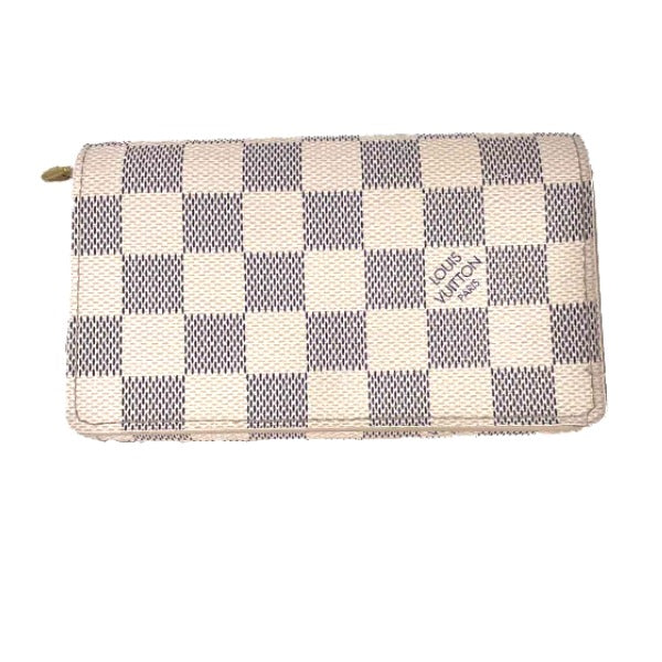 LOUIS VUITTON Bifold Wallet N61744 Damier Azur canvas, leather white Portefeuille Tresol Women(Unisex) Used Authentic