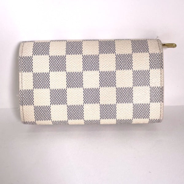 LOUIS VUITTON Bifold Wallet N61744 Damier Azur canvas, leather white Portefeuille Tresol Women(Unisex) Used Authentic