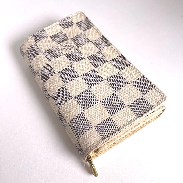 LOUIS VUITTON Bifold Wallet N61744 Damier Azur canvas, leather white Portefeuille Tresol Women(Unisex) Used Authentic