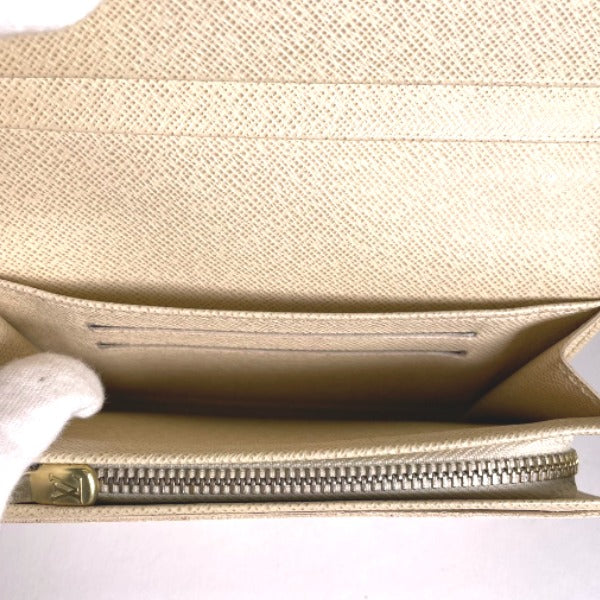 LOUIS VUITTON Bifold Wallet N61744 Damier Azur canvas, leather white Portefeuille Tresol Women(Unisex) Used Authentic