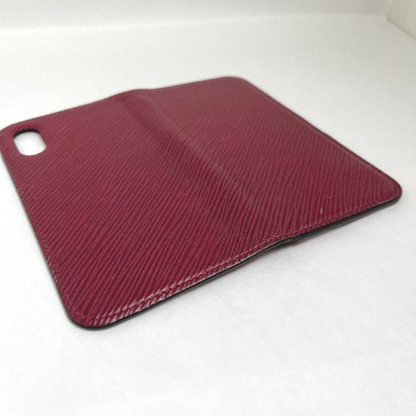 LOUIS VUITTON iPhone case M64468 Epi Leather wine-red Epi iPhone X / XS Folio