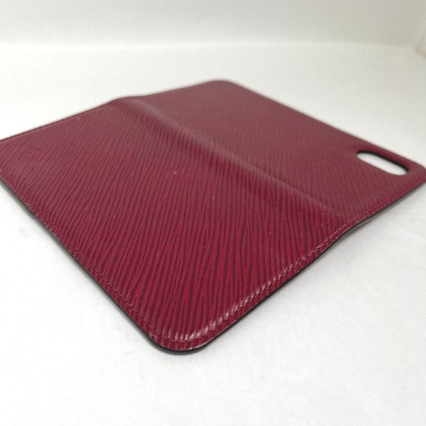 LOUIS VUITTON iPhone case M64468 Epi Leather wine-red Epi iPhone X / XS Folio