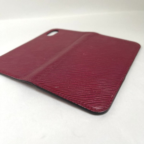 LOUIS VUITTON iPhone case M64468 Epi Leather wine-red Epi iPhone X / XS Folio