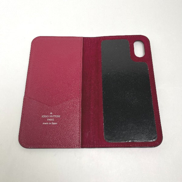 LOUIS VUITTON iPhone case M64468 Epi Leather wine-red Epi iPhone X / XS Folio