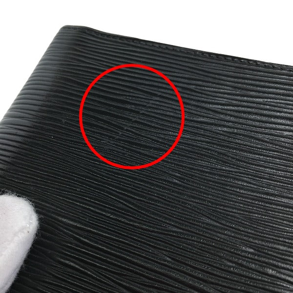 LOUIS VUITTON Notebook cover R20042 Epi Leather Noir Epi Agenda MM