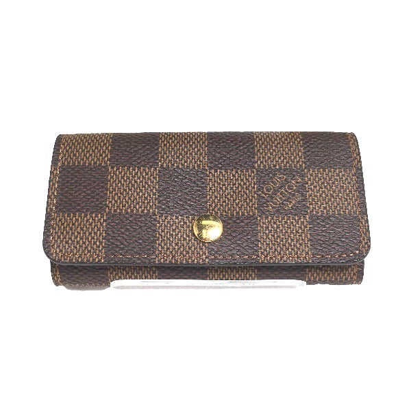 LOUIS VUITTON Key case Key holder N62631 Damier canvas Brown Key case for 4 Key holder Damier Multicles4 unisex(Unisex) Used Authentic