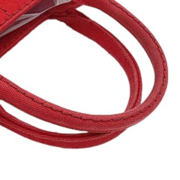 PRADA Tote Bag denim Red canvas Canapa