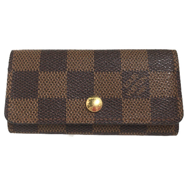 LOUIS VUITTON Key case Key holder N62631 Damier canvas Brown Damier Multicles4