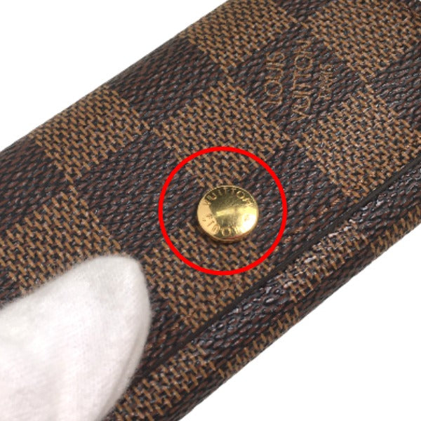 LOUIS VUITTON Key case Key holder N62631 Damier canvas Brown Damier Multicles4