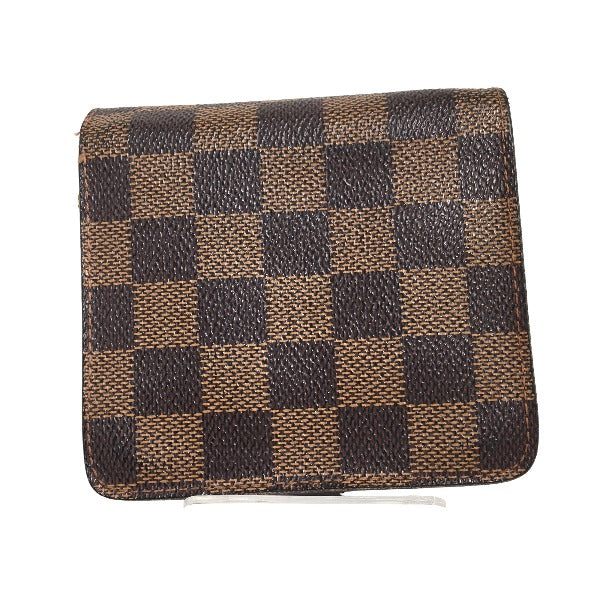 LOUIS VUITTON Bifold Wallet N61668 Damier canvas Brown Damier Compact zip