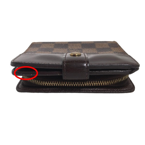 LOUIS VUITTON Bifold Wallet N61668 Damier canvas Brown Damier Compact zip