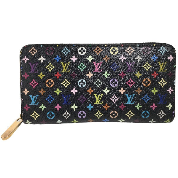 LOUIS VUITTON Long Wallet Purse M60050 Monogram canvas, leather Multicolor x noir Long Wallet Purse Monogram multicolor Zippy wallet Women(Unisex) Used Authentic