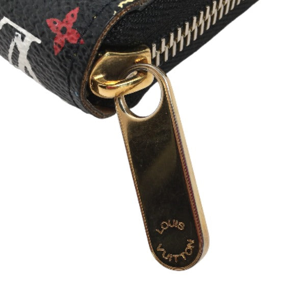 LOUIS VUITTON Long Wallet Purse M60050 Monogram canvas, leather Multicolor x noir Long Wallet Purse Monogram multicolor Zippy wallet Women(Unisex) Used Authentic