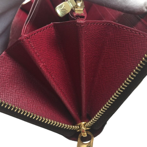 LOUIS VUITTON Long Wallet Purse M41895 Monogram canvas Fuchsia Monogram Zippy wallet