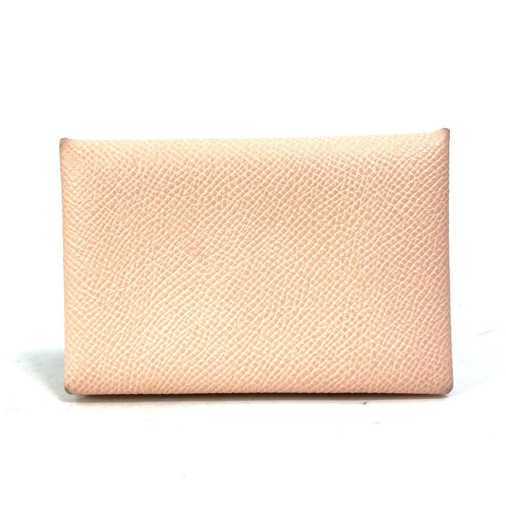 HERMES Card Case Epsom Pink type By color Calvi Verso Women Used Authentic