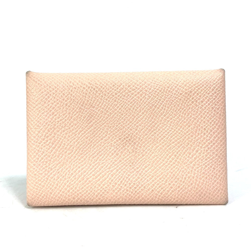 HERMES Card Case Epsom Pink type By color Calvi Verso Women Used Authentic