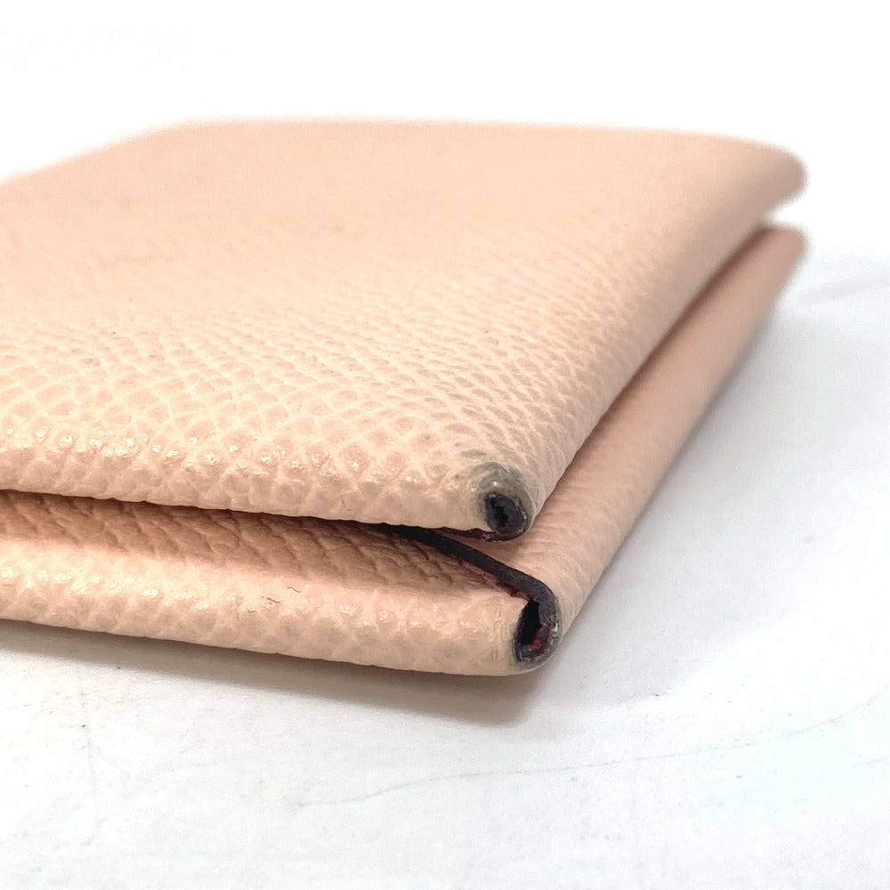 HERMES Card Case Epsom Pink type By color Calvi Verso Women Used Authentic