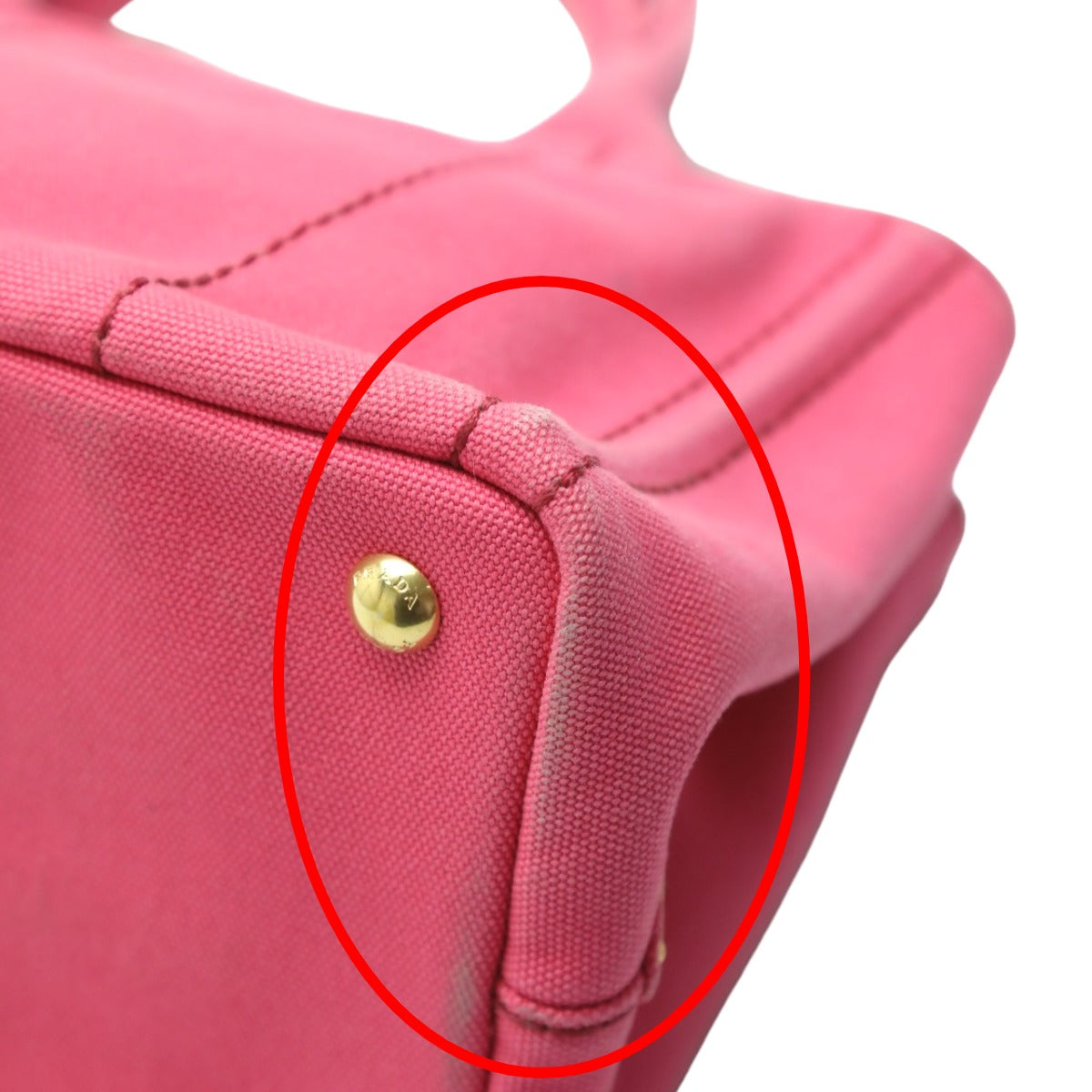 PRADA Tote Bag 1BG439 Cotton canvas pink Cotton canvas Canapa mini