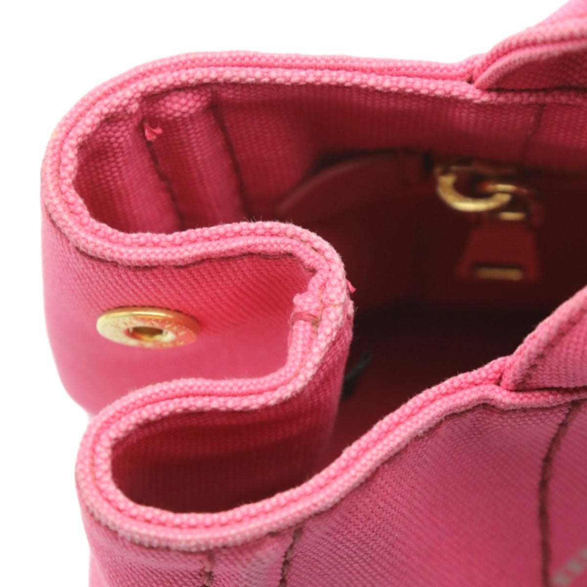 PRADA Tote Bag 1BG439 Cotton canvas pink Cotton canvas Canapa mini