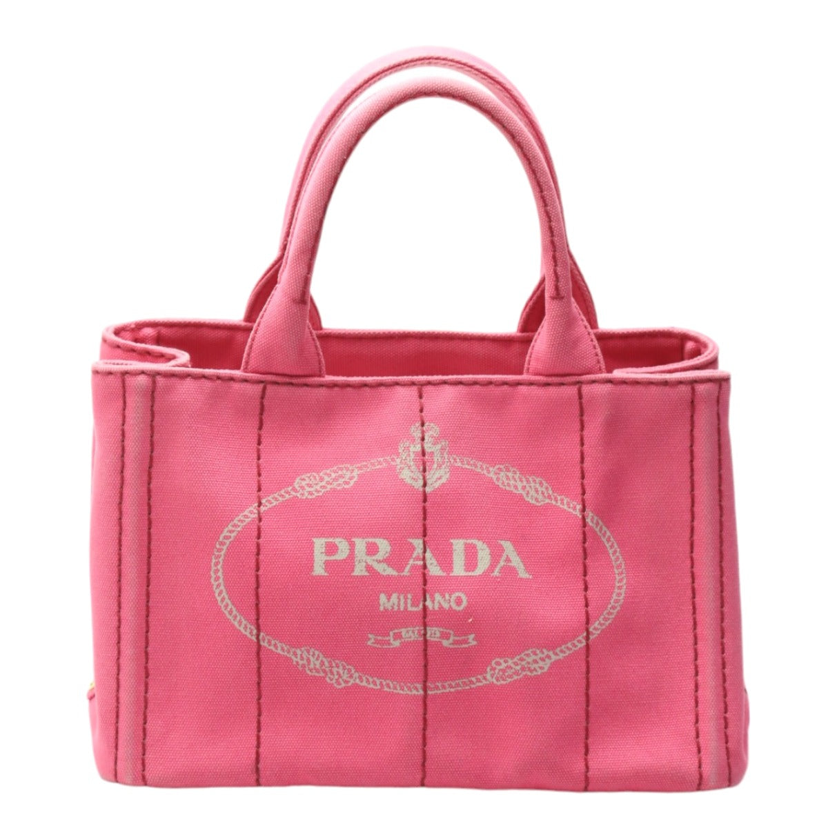 PRADA Tote Bag 1BG439 Cotton canvas pink Cotton canvas Canapa mini