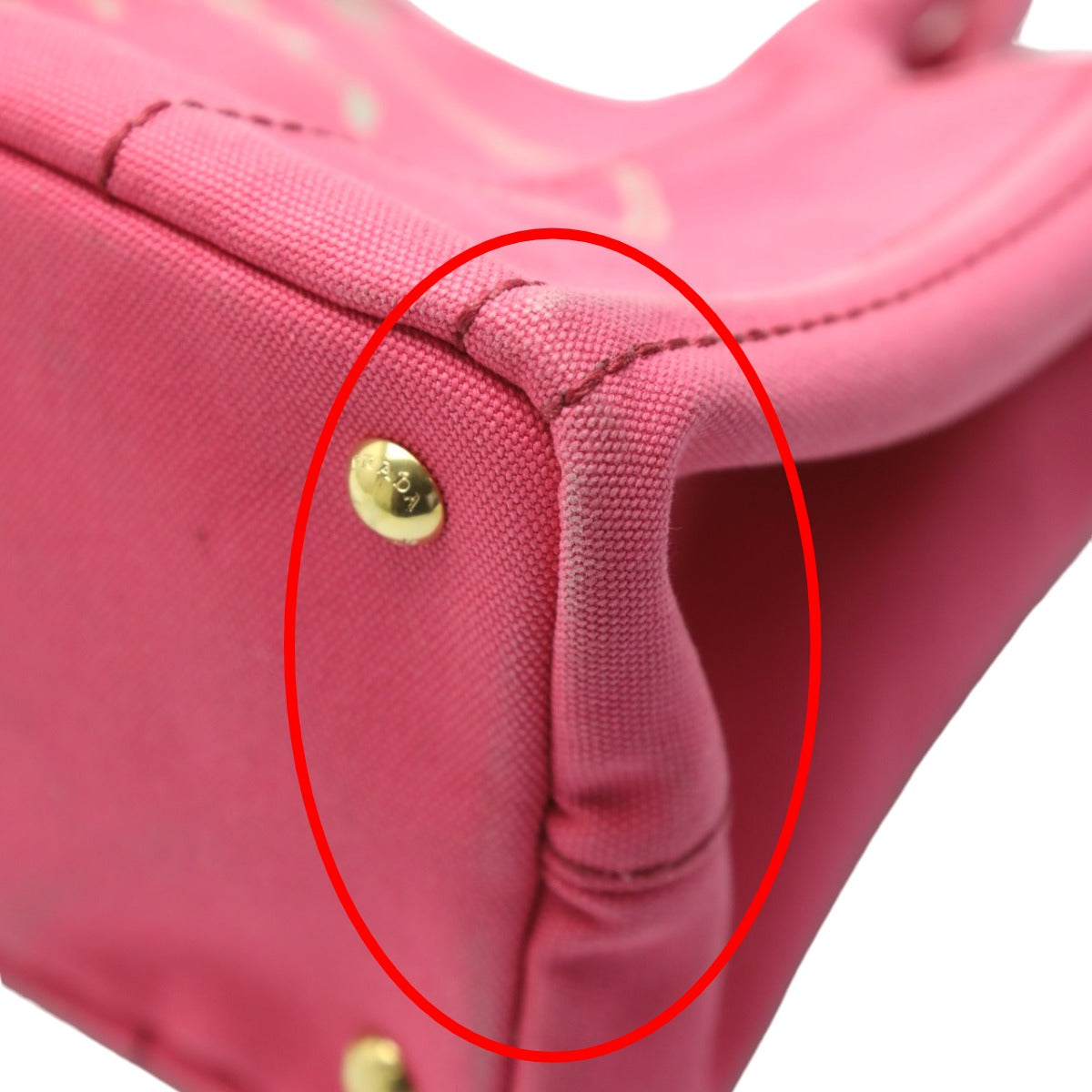 PRADA Tote Bag 1BG439 Cotton canvas pink Cotton canvas Canapa mini