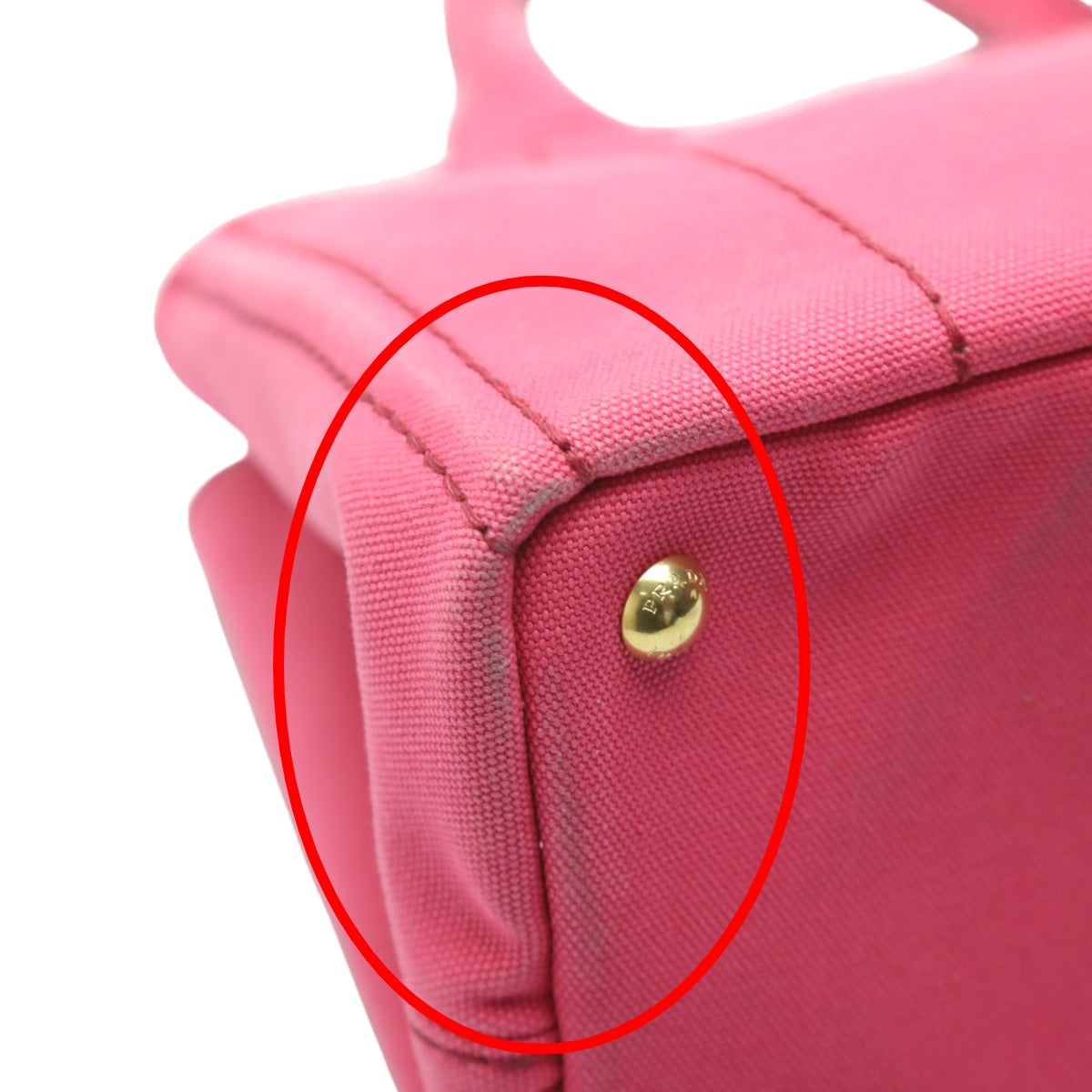 PRADA Tote Bag 1BG439 Cotton canvas pink Cotton canvas Canapa mini