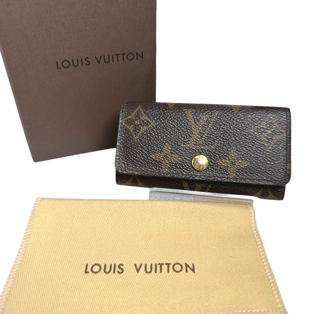 LOUIS VUITTON Key case Key holder M62631 Monogram canvas Brown Multicles4 Monogram Key case for 4 Key holder unisex(Unisex) Used Authentic