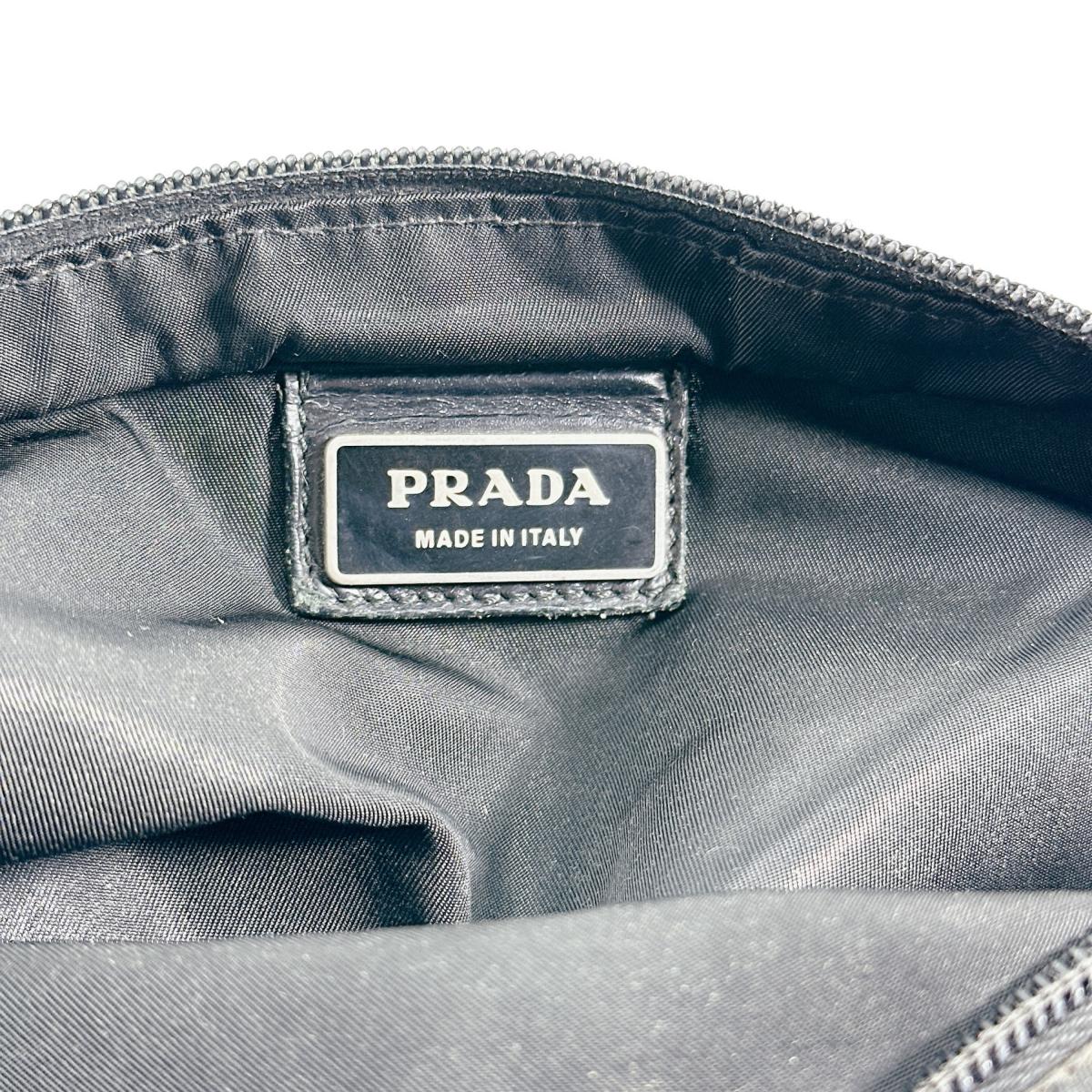 PRADA Shoulder Bag Nylon black Triangle logo