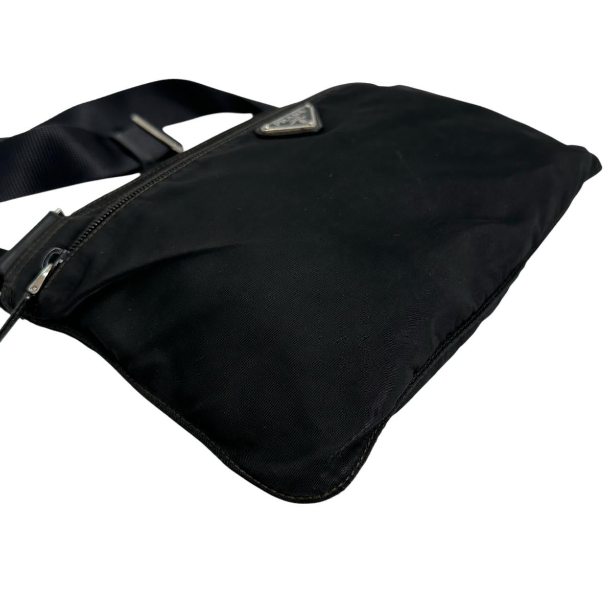 PRADA Shoulder Bag Nylon black Triangle logo
