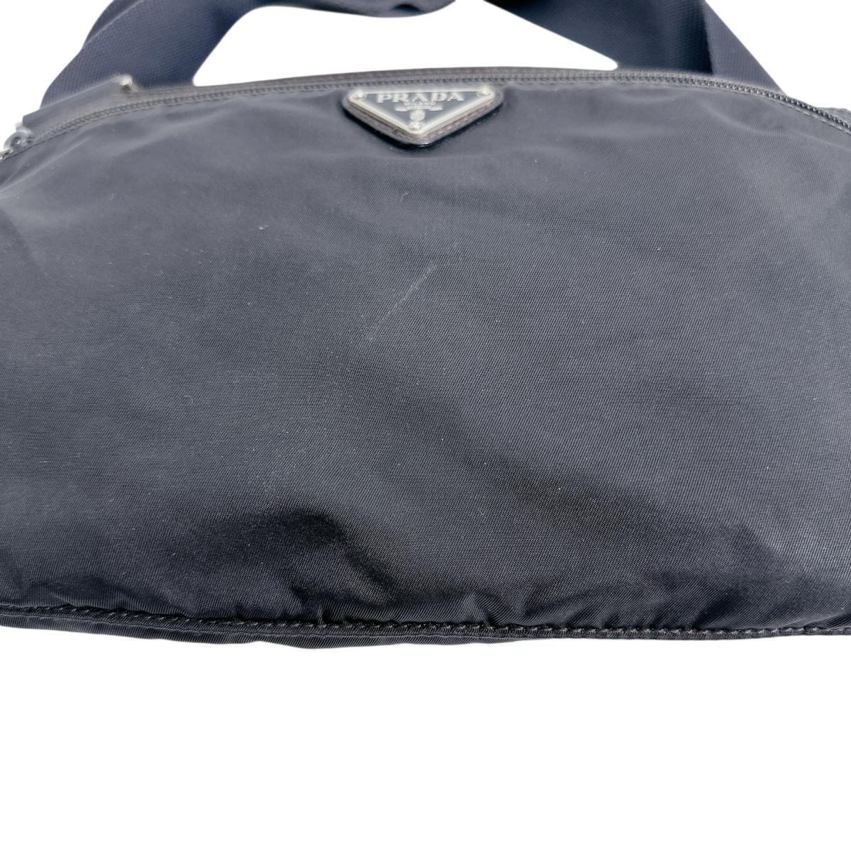 PRADA Shoulder Bag Nylon black Triangle logo