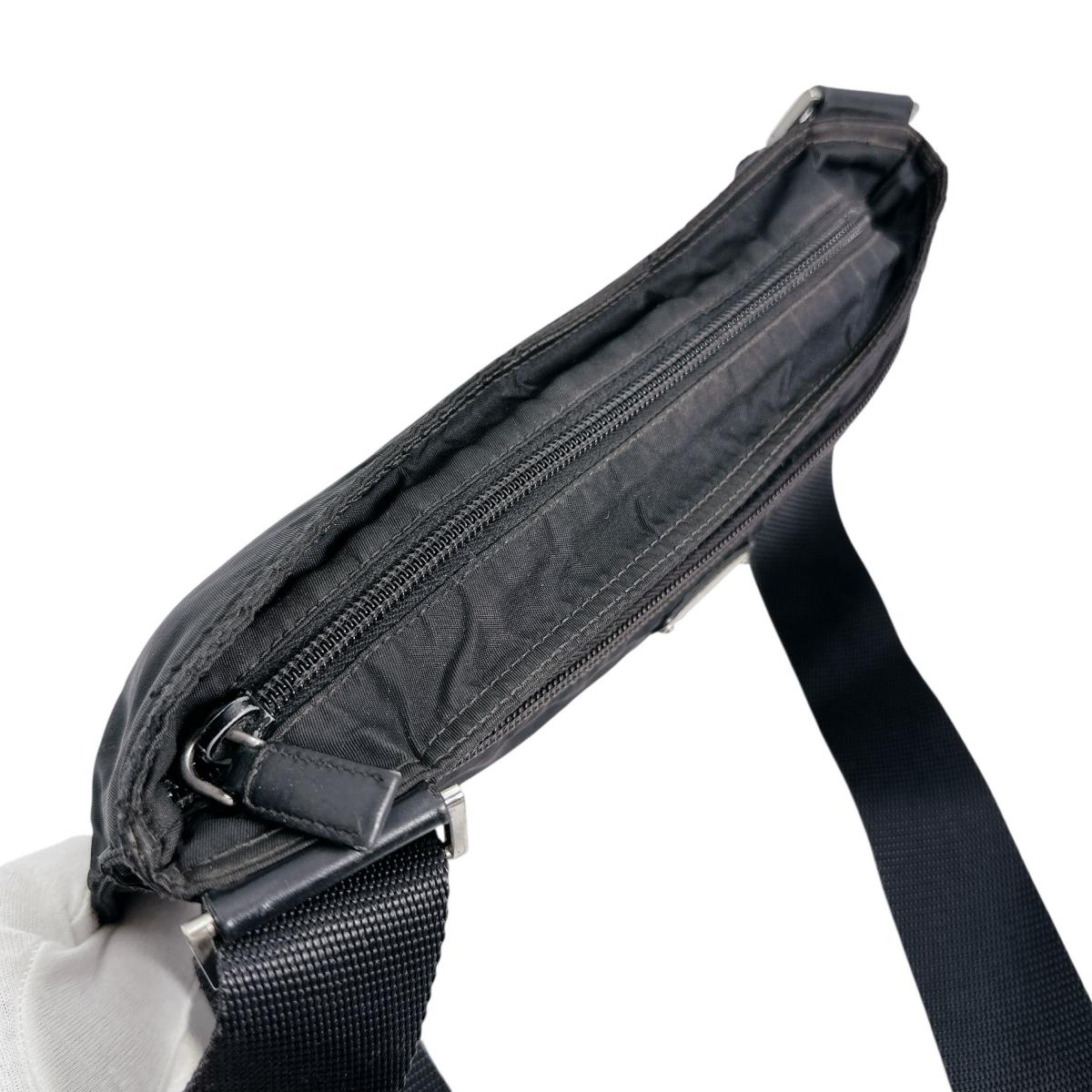 PRADA Shoulder Bag Nylon black Triangle logo