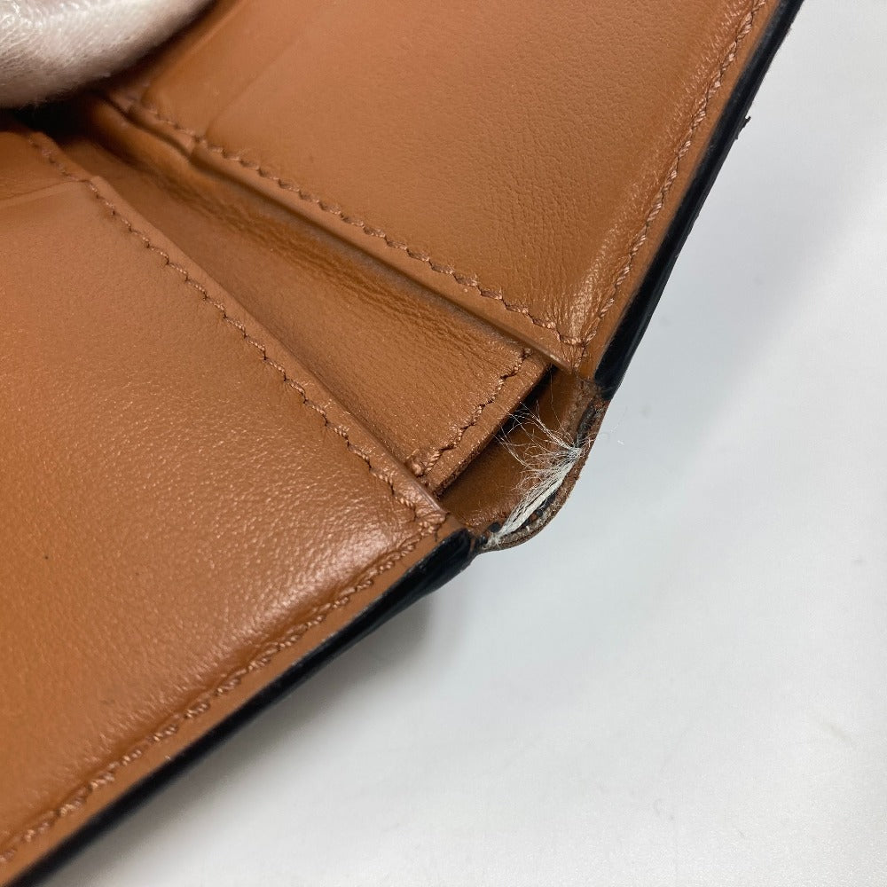 CELINE Folded wallet leather Brown Card Case triomphe wallet mens Used Authentic