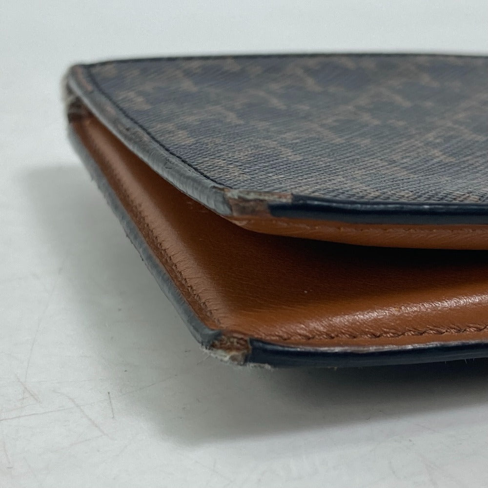 CELINE Folded wallet leather Brown Card Case triomphe wallet mens Used Authentic