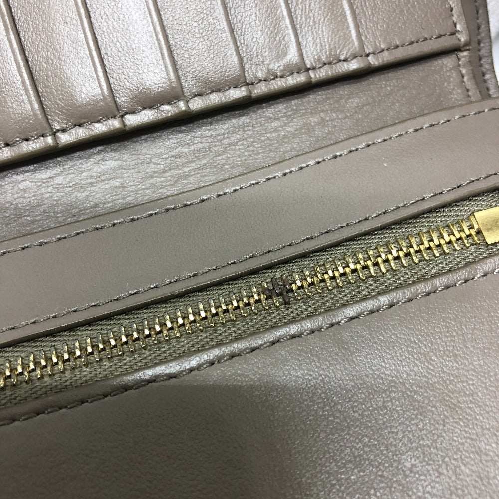 CELINE Folded wallet 10B643BRU leather gray Bicolor Medium Strap Wallet Women Used Authentic