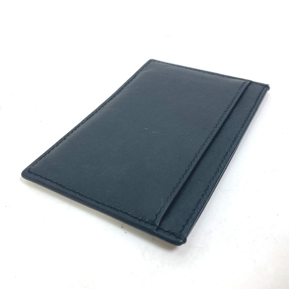 CELINE Card Case leather black Card holder logo mens Used Authentic