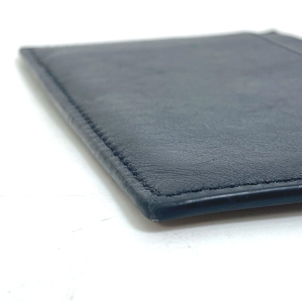 CELINE Card Case leather black Card holder logo mens Used Authentic