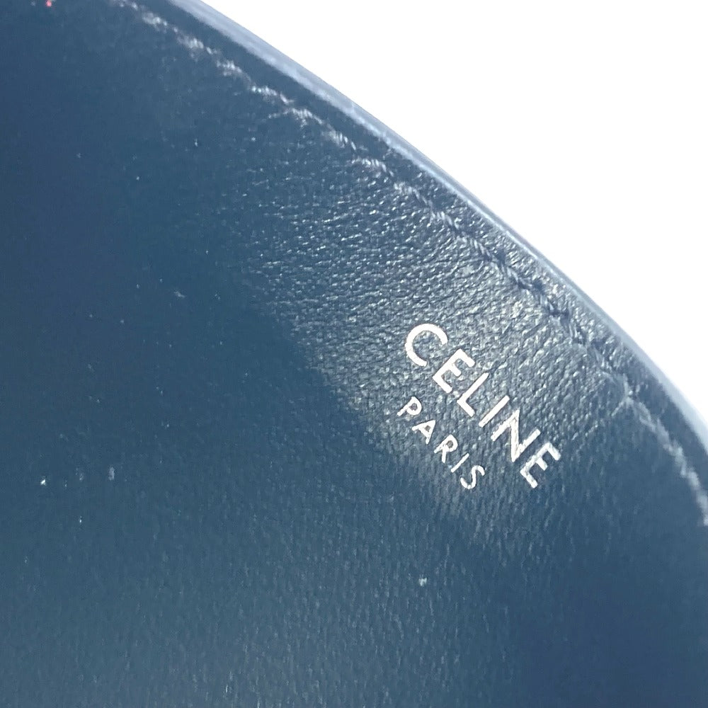 CELINE Card Case leather black Card holder logo mens Used Authentic
