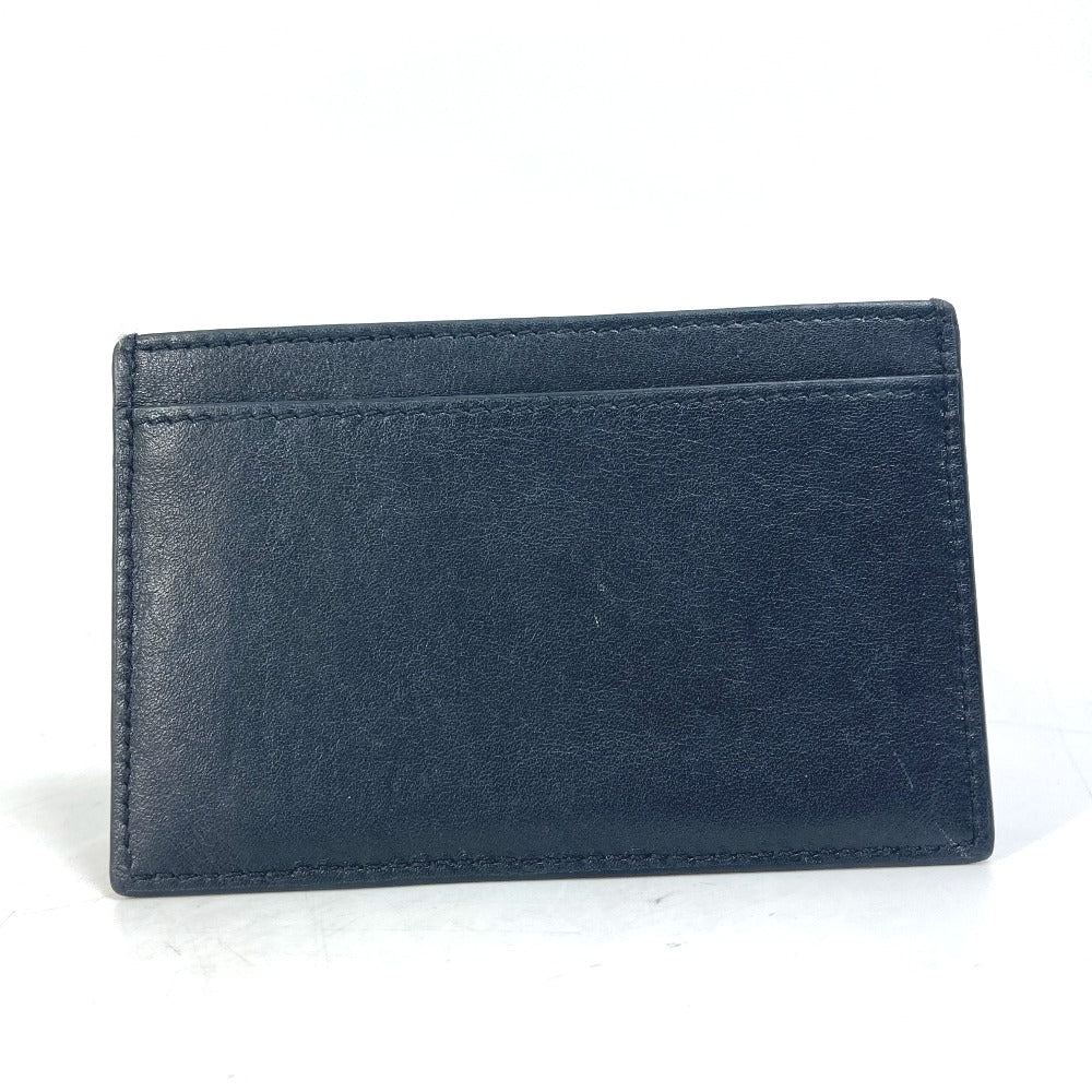 CELINE Card Case leather black Card holder logo mens Used Authentic
