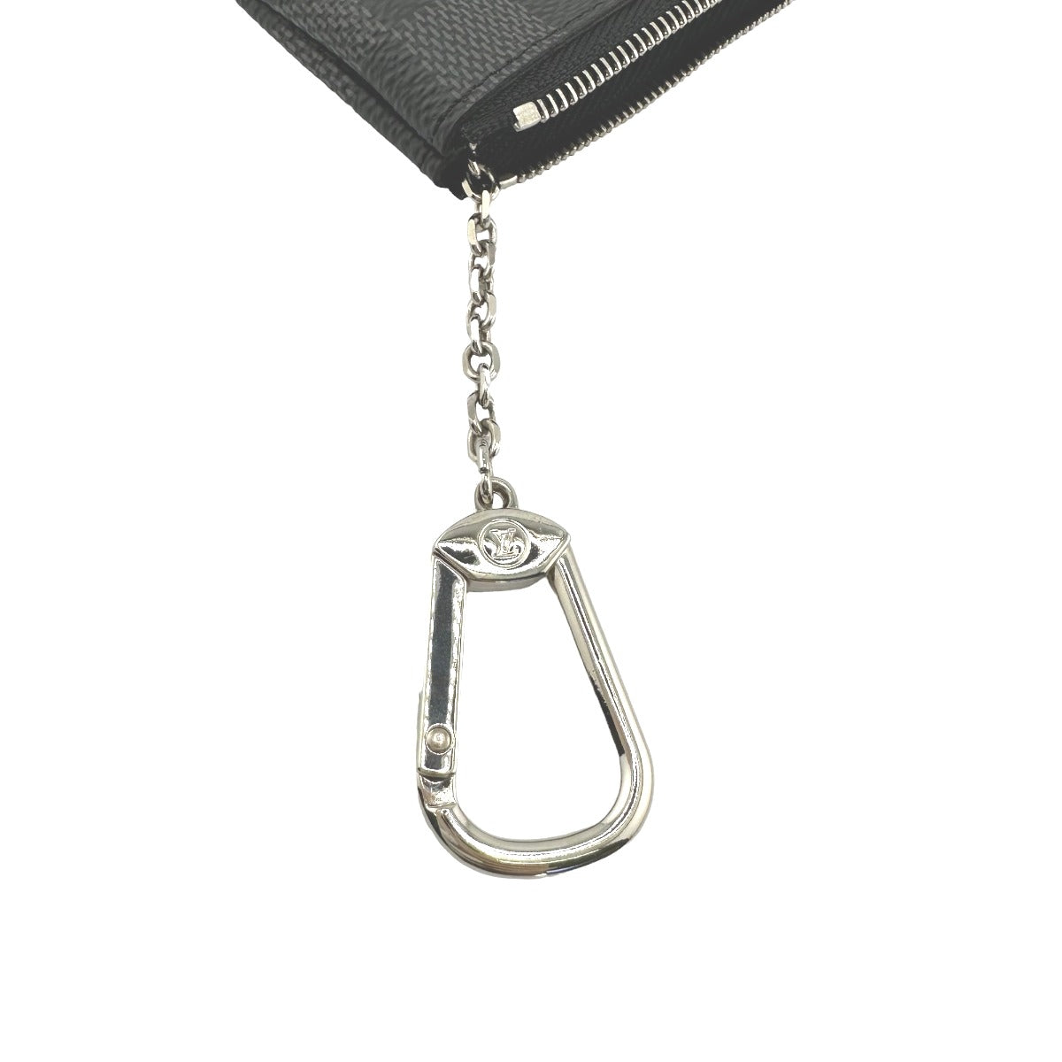 LOUIS VUITTON Key case Key holder N60155 Damier Grafitto Canvas gray Graphite Pochette Cre