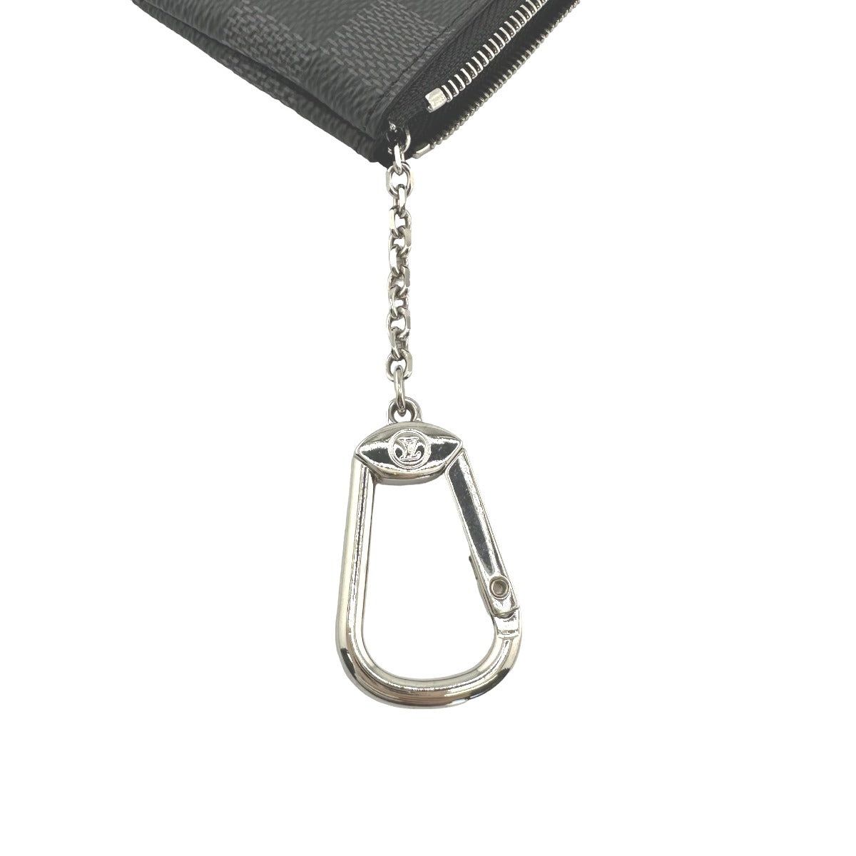 LOUIS VUITTON Key case Key holder N60155 Damier Grafitto Canvas gray Graphite Pochette Cre
