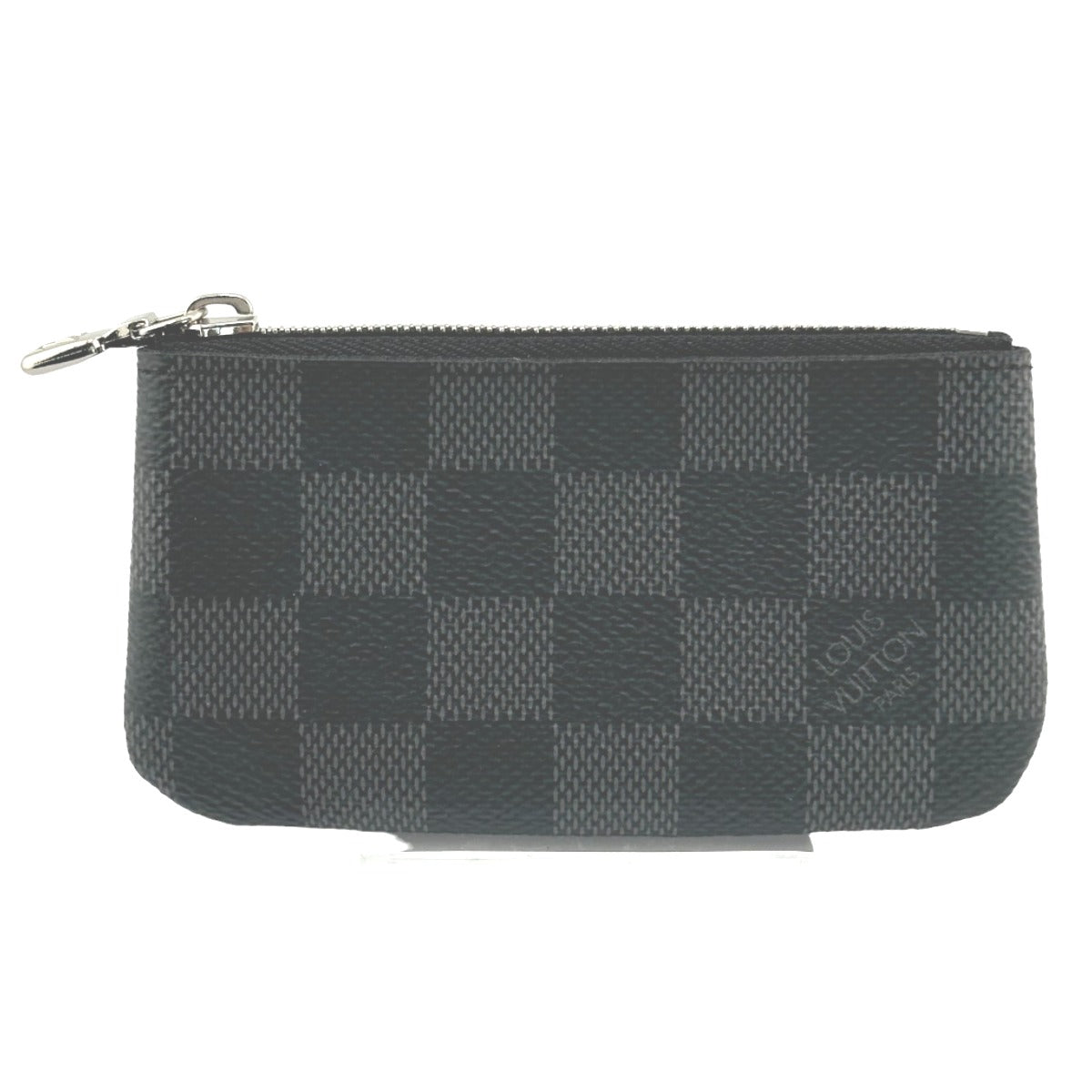 LOUIS VUITTON Key case Key holder N60155 Damier Grafitto Canvas gray Graphite Pochette Cre