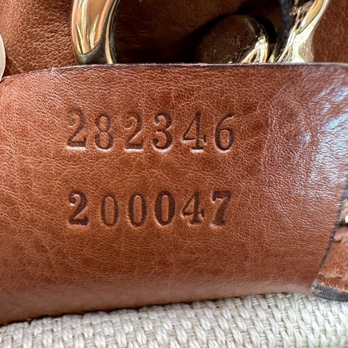 GUCCI Tote Bag 282346 canvas Antique brown Diamante