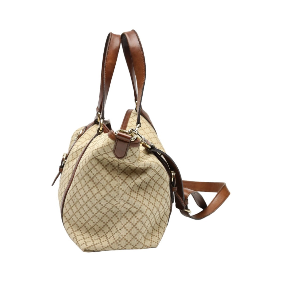 GUCCI Tote Bag 282346 canvas Antique brown Diamante