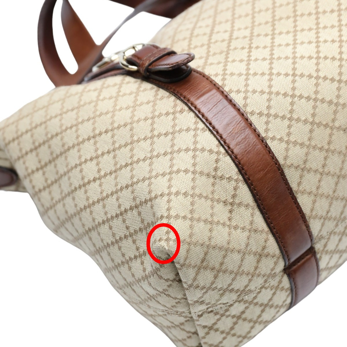 GUCCI Tote Bag 282346 canvas Antique brown Diamante